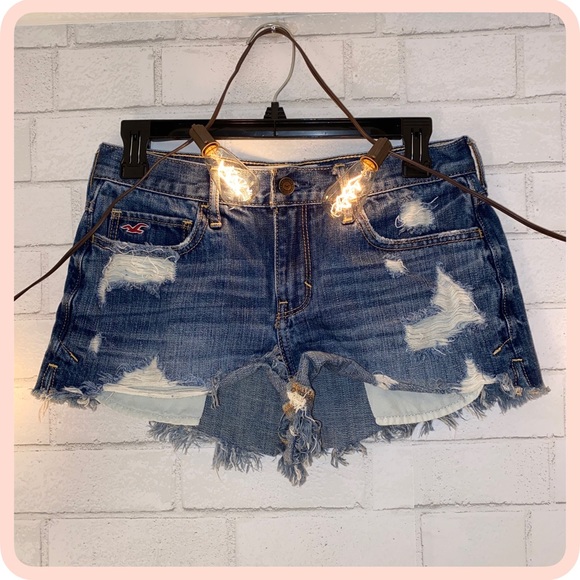 Hollister Pants - ♢ Hollister distressed/ripped jeans shorts ♢